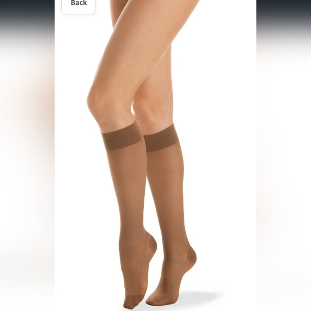 Women's light compression knee highs. Sz 5. Xl, light beige- made in Italy - Picture 3 of 11